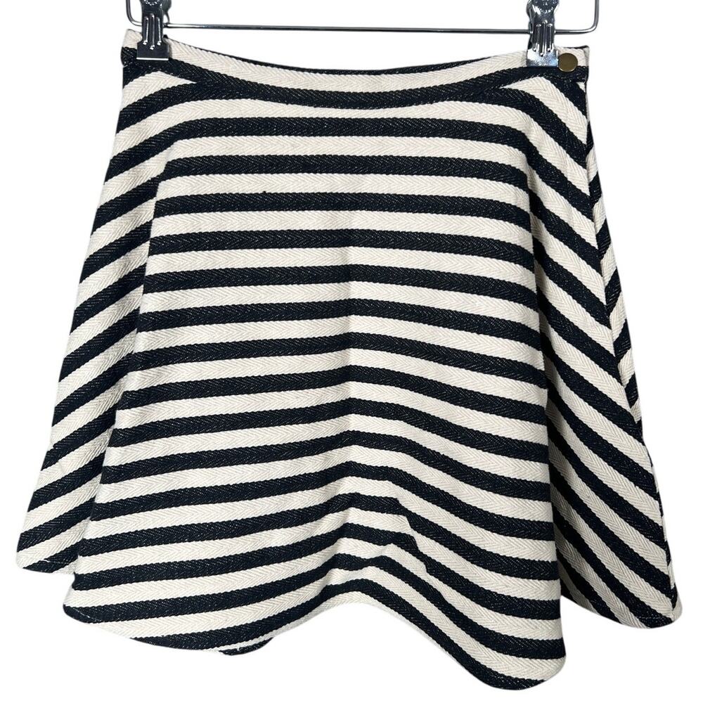 Greylin Size Small Skirt Cotton Stripped Circle A Line